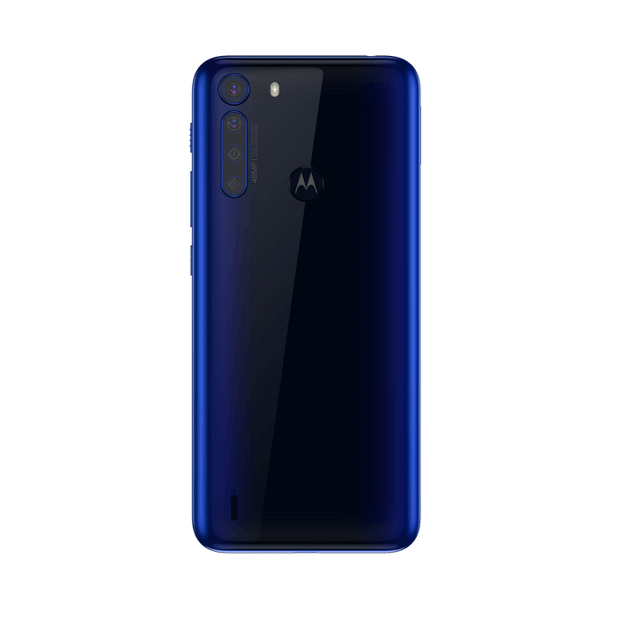Smartphone-Motorola-one-fusion-64gb-Imagem-traseira-azul-safira