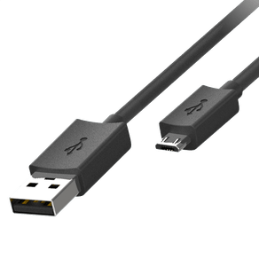 Cabo de dados e carga - 1 metro - conector Micro USB Preto