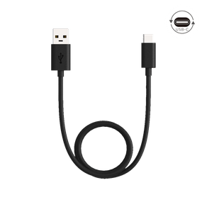 Cabo de dados e carga USB-A para USB-C de 1 Metro Preto