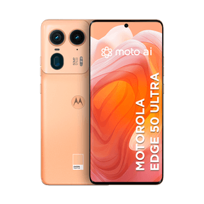 Smartphone Motorola Edge 50 Ultra 5G 512GB 24GB Ram Boost 50MP Ultra-Pixel AI Camera IP68 NFC - Peach Fuzz - Vegan Leather