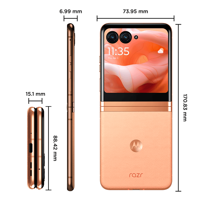 Dimensoes-smartphone-motorola-razr-40-ultra-peach-fuzz