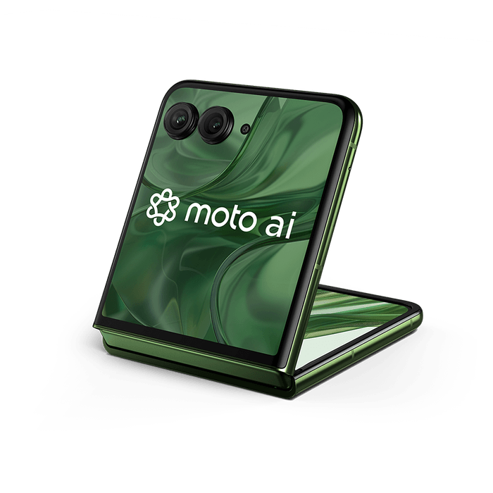 tela-dobrada-frente-smartphone-motorola-razr-50-ultra-forest-green-silicon-leather