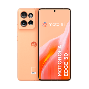 Smartphone Motorola Edge 50 5G 256GB 24GB (12GB RAM +12GB RAM Boost) 50MP Sony Camera Moto AI Ultrarresistencia militar - Peach Fuzz - Vegan Leather