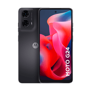 Smartphone Motorola Moto g24 128GB 8GB (4GB RAM +4GB RAM Boost) AI Camera 50MP Night Vision - Grafite