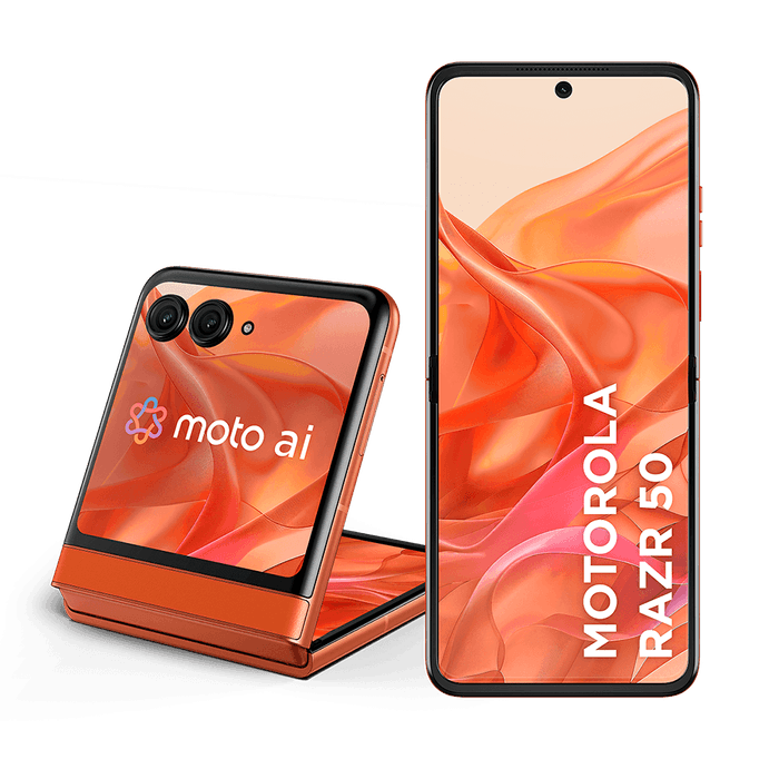 Smartphone-flip-com-tela-dobravel-motorola-razr-50-512gb-laranja