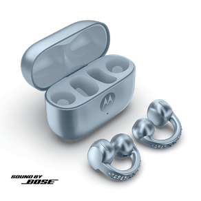 Fone de ouvido Sem Fio Moto Buds Loop Crystals by Swarovski Sound by Bose, Bluetooth, uso confortável com clipe, open-ear, OWS na cor Pantone - Ice Melt