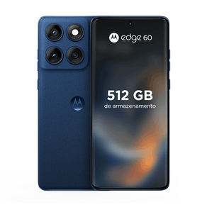 Smartphone Motorola Edge 60 5G 512GB 24GB (12 GB RAM+12 GB Ram Boost) Tela Quad-Curve moto AI 50MP Sony Camera Ultrarresistência Militar IP68 + IP69 - Azul Marinho