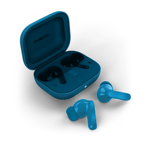 Fone de Ouvido Sem Fio Moto Buds Bass 43h de bateria e cancelamento de ruído - Azul