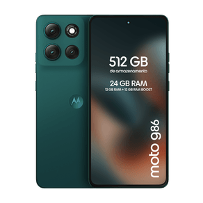 Smartphone Motorola Moto g86 512 GB / 12 GB RAM 24GB (12GB RAM+12GB Ram Boost) Tela 1.5K pOLED, 50MP Sony camera OIS Moto AI, videos em 4K, IP68 + IP69 - Verde Escuro