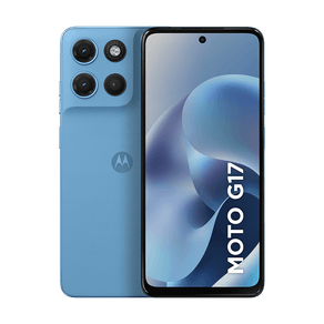 Smartphone Motorola Moto g17 256GB 12GB (4GB RAM + 8GB RAM Boost) camera 50MP Sony Lytia 600, tela FHD+ 60hz, bateria 5200 mAh - Azul Claro