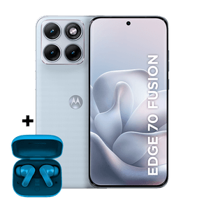 Kit smartphone motorola edge 70 fusion e fone moto buds bass 256GB 24GB (8GB RAM + 16GB RAM Boost), camera 50MP Sony Lytia 710, Tela 1.5K extreme Amoled 144hz - Branco