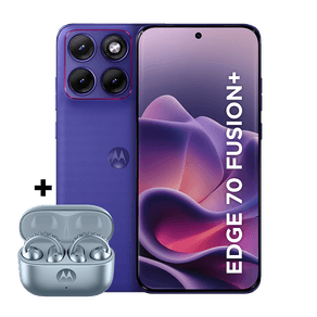 Kit smartphone motorola edge 70 fusion + e fone moto buds loop Swarovski Ice Melt 256GB - 12GB RAM + 12GB RAM Boost, camera 50MP Sony Lytia 710, Tela 1.5K extreme Amoled 144hz - Roxo