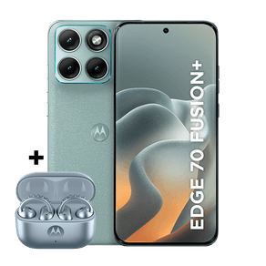 Kit smartphone motorola edge 70 fusion + e fone moto buds loop Swarovski Ice Melt 256B 24GB (12GB RAM + 12GB RAM Boost), camera 50MP Sony Lytia 710, Tela 1.5K extreme Amoled 144hz - Verde Claro