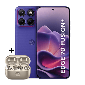 Kit smartphone motorola edge 70 fusion + e fone moto buds loop Swarovski Champagne 256GB - 12GB RAM + 12GB RAM Boost, camera 50MP Sony Lytia 710, Tela 1.5K extreme Amoled 144hz - Roxo