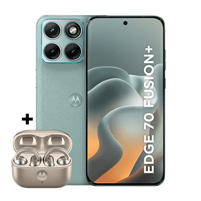 Kit smartphone motorola edge 70 fusion + e fone moto buds loop Swarovski Champagne 256B 24GB (12GB RAM + 12GB RAM Boost), camera 50MP Sony Lytia 710, Tela 1.5K extreme Amoled 144hz - Verde Claro