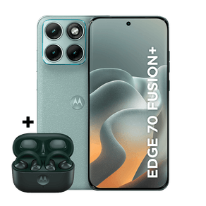 Kit smartphone motorola edge 70 fusion + e fone moto buds loop 256B 24GB (12GB RAM + 12GB RAM Boost), camera 50MP Sony Lytia 710, Tela 1.5K extreme Amoled 144hz - Verde Claro