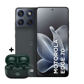 Kit smartphone motorola edge 70 512GB e fone moto buds loop 24GB (12GB RAM + 12GB RAM Boost), Ultrafino, 3 cameras 50MP e tela extreme Amoled 120hz - Gadget Gray