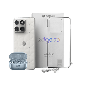 The Brilliant Collection Pack by Swarovski Kit smartphone motorola edge 70 swarovski e moto buds loop + capa protetora - Ice Melt