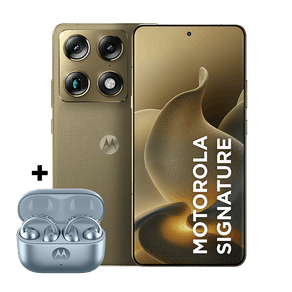 Kit smartphone motorola signature e fone moto buds loop Swarovski Ice Melt 512GB 24GB (12GB RAM + 12GB RAM Boost), 3 cameras 50MP Sony Lytia e Zoom 100x, Tela 1.5K extreme Amoled 165hz - Verde Oliva