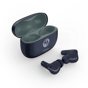 Fone de ouvido Sem Fio Bluetooth Motorola Moto Buds 2 plus Sound by Bose Bluetooth 6.0, TWS, IP54, Cancelamento de ruído ativo e até 40h de bateria - Azul Marinho