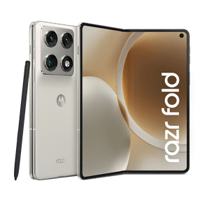 Imagem Smartphone Motorola Razr Fold 1TB 32GB (16GB RAM+16GB Ram Boost), Tela interna 8.1" e externa 6.6”, extreme AMOLED, 3 câmeras 50MP e Zoom 100x, IP49 - Branco