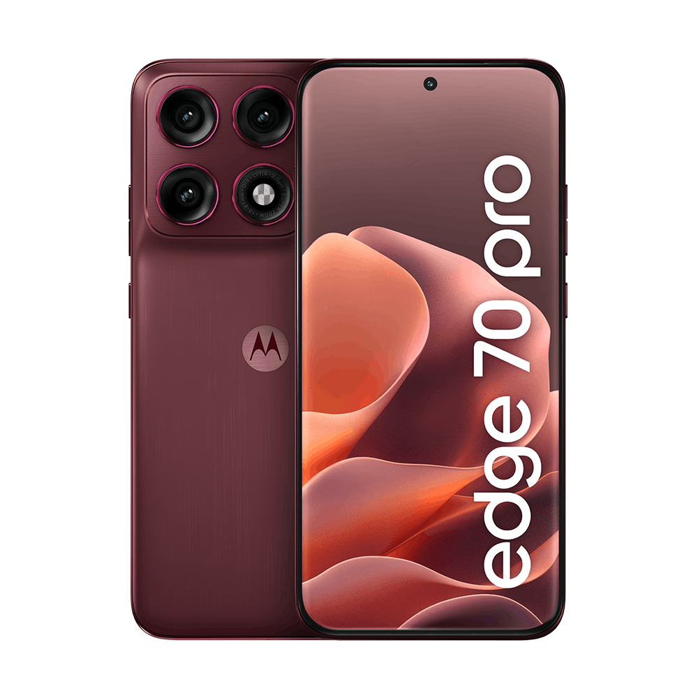 Smartphone Motorola Edge 70 Pro 5G 512GB - 12GB RAM+12GB Ram Boost, 4 câmeras de 50MP, Tela 1.5K extreme AMOLED 144Hz, Bateria 6500 mAh, IP68/IP69 - Vinho