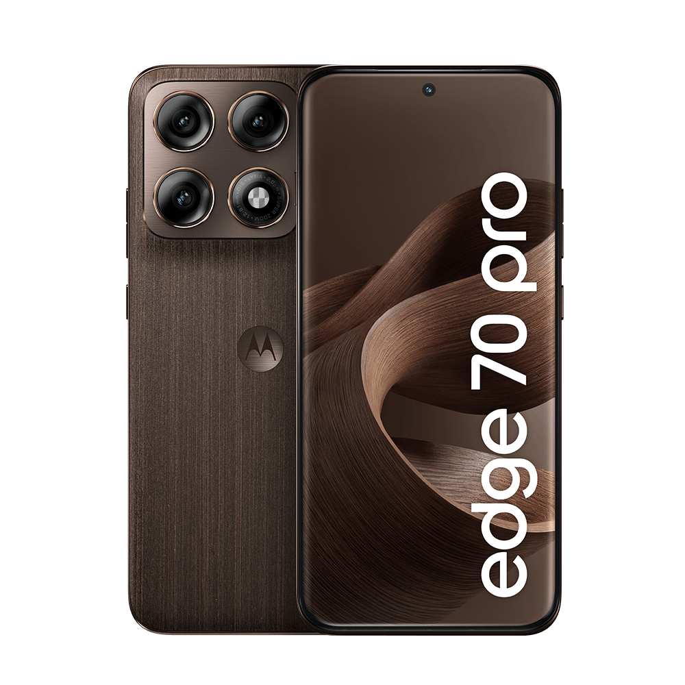 Smartphone Motorola Edge 70 Pro 5G 512GB - 12GB RAM+12GB Ram Boost, 4 câmeras de 50MP, Tela 1.5K extreme AMOLED 144Hz, Bateria 6500 mAh, IP68/IP69 - Madeira
