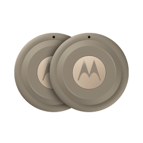 Kit com 2 Moto Tags 2 Rastreador Motorola Bluetooth, UWB, compativel com Android (app Localizador), IP68 - 1 unidade - Bege