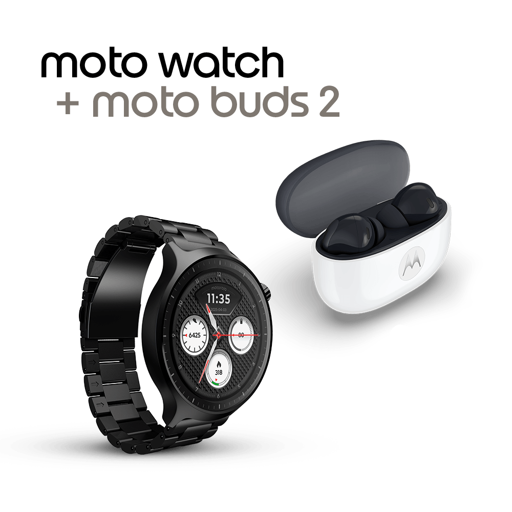 Kit Smartwatch Moto Watch + Moto Buds 2